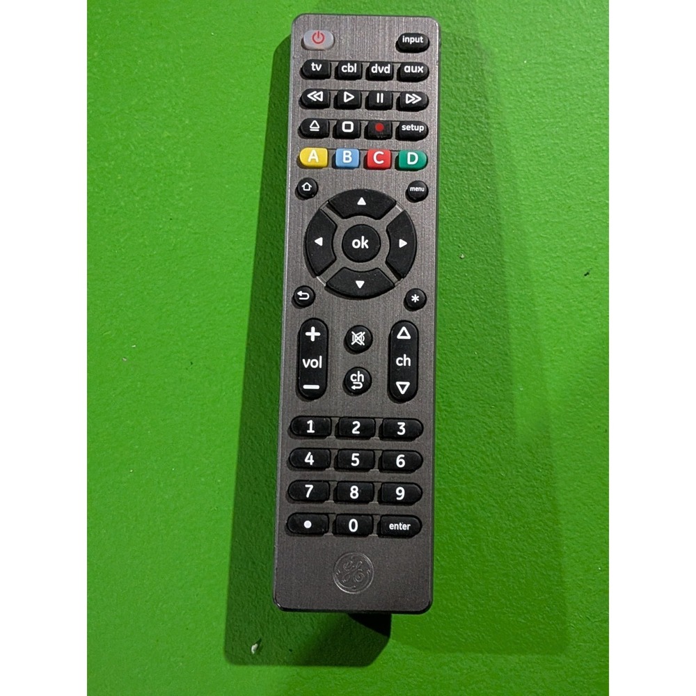 GE 4-Device Universal Remote Control -‎ Brushed Nickel (33709)™ For TV DVD Etc